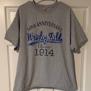 Gray Wrigley Field 100th Anniversary T-Shirt 2014